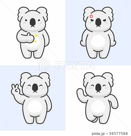 Vector set of cute koala characters 56577568