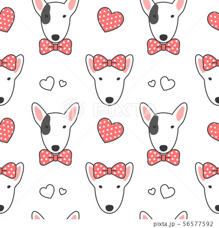 Bull terrier Seamless Pattern Background 56577592