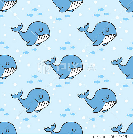 Cute whale Seamless Pattern Background Cute whale Seamless Pattern Background 56577595