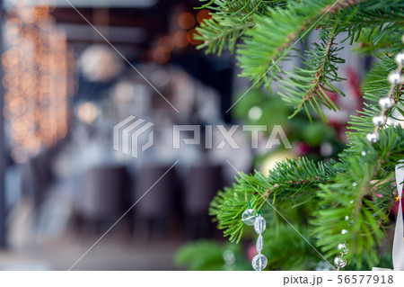 Christmas interior veranda modern restaurant Christmas interior veranda modern restaurant 56577918