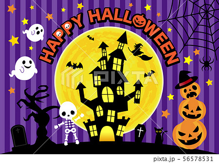 Happy Halloween壁紙 主線なし のイラスト素材