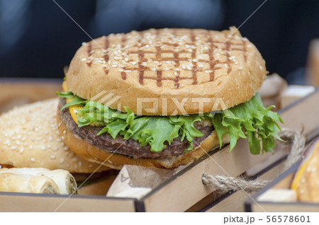 Fresh street food closeup . Fresh street food closeup . 56578601