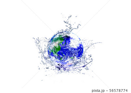 綺麗な水の惑星 地球 環境保全 エコロジーのイメージのイラスト素材