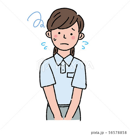 若い女性　介護士　イラスト 56578858