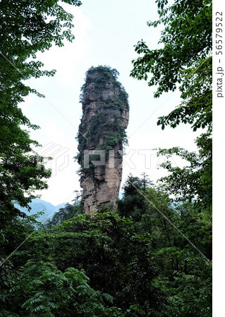 袁家界の階段から迷魂台を見上げる Zhangjiajie Mihuntai China 56579522