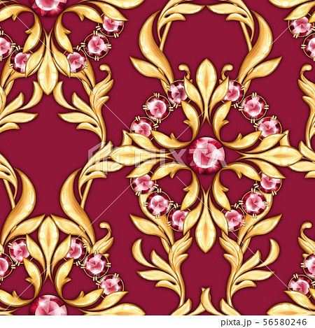 Seamless luxury pattern with ruby gems Seamless luxury pattern with ruby gems 56580246
