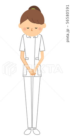 看護師 おじぎのイラスト素材