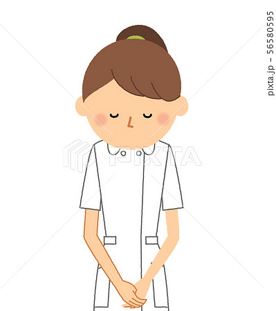 看護師 おじぎのイラスト素材