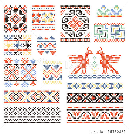 Illustrations of traditional russian culture. Geometrical ornament in ethnic style Illustrations of traditional russian culture. Geometrical ornament in ethnic style 56580825