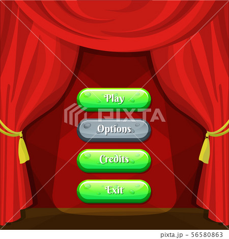 Vector cartoon style enabled and disabled buttons 56580863