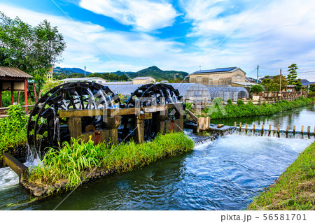 朝倉　三島二連水車　稼働中　【福岡県朝倉市】 56581701