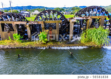 朝倉　三連水車大壁画　稼働中　【福岡県朝倉市】 56581838