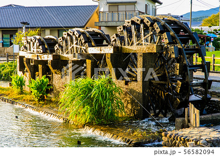 朝倉 三連水車大壁画 稼働中 夕景 【福岡県朝倉市】 朝倉 三連水車大壁画 稼働中 夕景 【福岡県朝倉市】 56582094