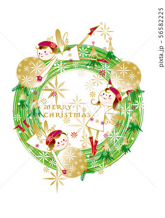 クリスマスカード_背景白 56582225