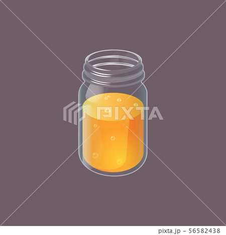 Jar with homemade lemonade in vintage glass. 56582438