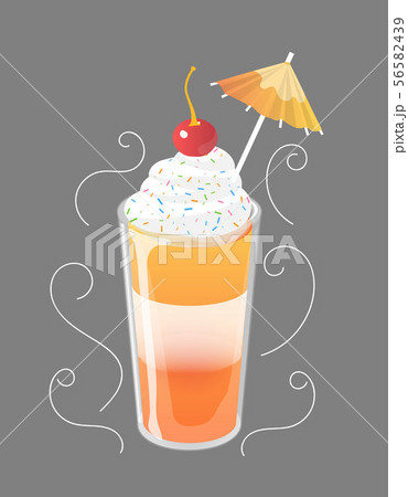 Cocktail jelly shot with toppings. Fresh sweet 56582439