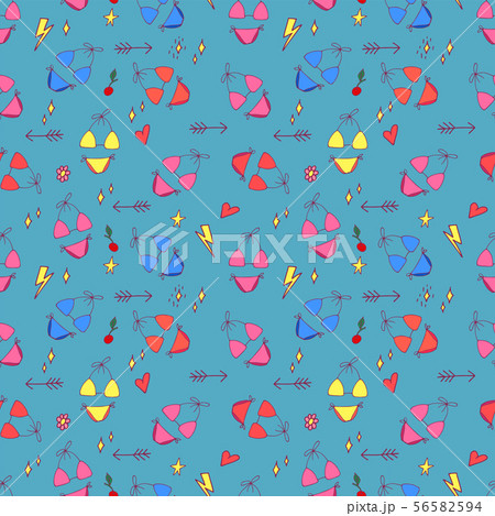 Summer pop art seamless pattern 56582594