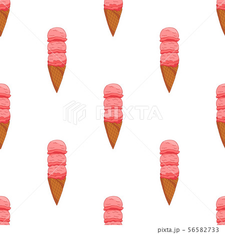 Pink strawberry Ice cream seamless pattern. Pink strawberry Ice cream seamless pattern. 56582733