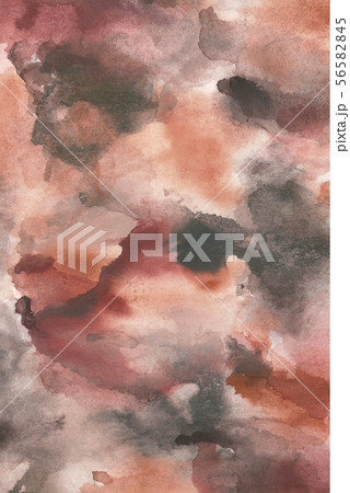 水彩 背景 テクスチャ 抽象 ぼかし 赤茶系 56582845