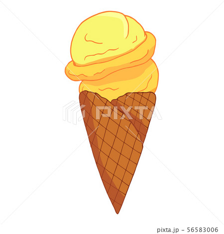Hand drawn lemon ice cream. 56583006