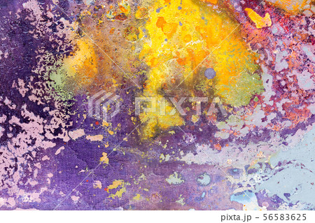 Yellow, purple colors. Colorful bright abstract watercolor painting background for various design. 56583625
