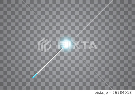 Blue Magic wand. Vector illustration. Isolated on transparent background. 56584018