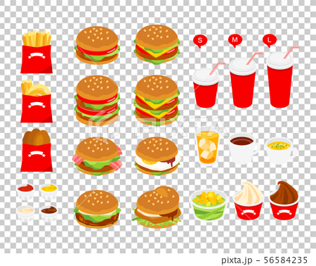 Food Illustration Hamburger Stock Illustration