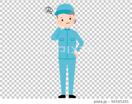 作業員　おばあさん　困る 56585201