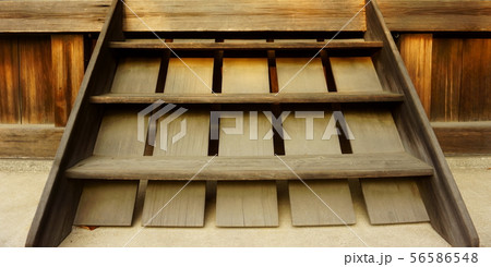 Old wooden staircase. Step up. Vintage style Old wooden staircase. Step up. Vintage style 56586548