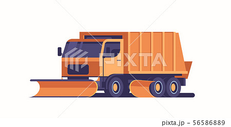 snow plow truck icon professional cleaning road vehicle winter snow removal concept flat horizontal snow plow truck icon professional cleaning road vehicle winter snow removal concept flat horizontal 56586889