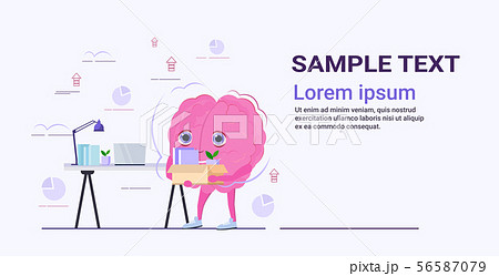human brain office worker near workplace holding box with stuff things new job business concept pink human brain office worker near workplace holding box with stuff things new job business concept pink 56587079