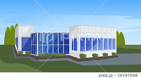 modern corporate architecture office building exterior with large panoramic windows flat modern corporate architecture office building exterior with large panoramic windows flat 56587098