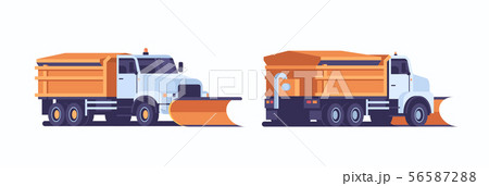 spreading salt on highway gritter snow plow truck icon professional cleaning road vehicle winter 56587288