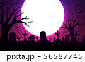 scary cemetery with graves 56587745