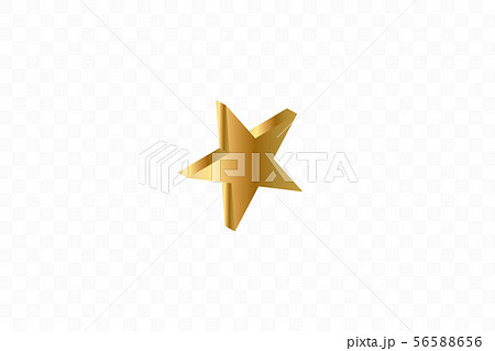 Gold stars isolated on transparent background. Vector illustration. 56588656