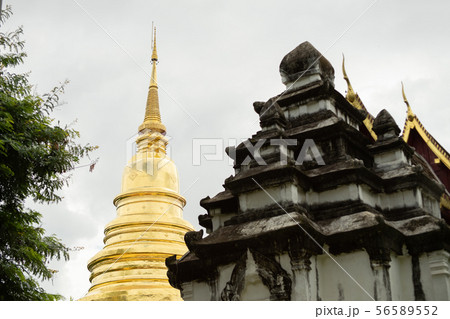 Ancient golden pagoda and Stone Castle 56589552