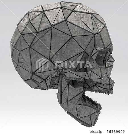 Science Fiction Fantasy Futuristic Human Skull 3D Science Fiction Fantasy Futuristic Human Skull 3D 56589996