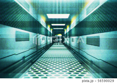 Space Station Corridor System 3D Illustration 56590029
