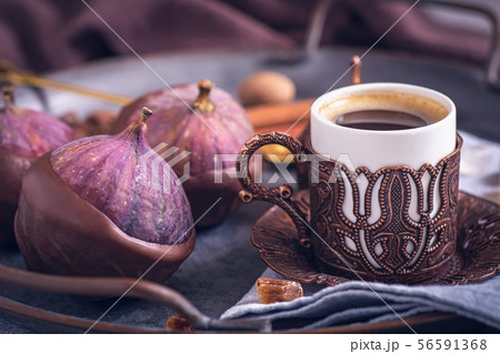 Turkish coffee and figs Turkish coffee and figs 56591368