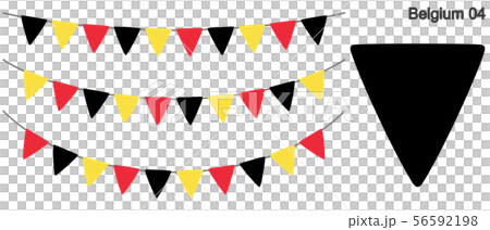 ベルギーの国旗のガーラーンド　ベクターデータ（bunting garland） 56592198