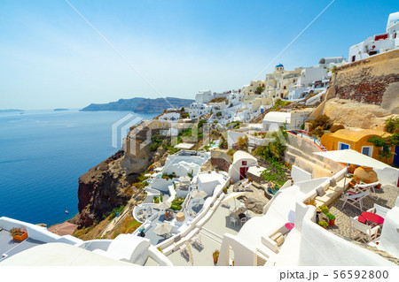 サントリーニ島の絶景 イアの街並み サントリーニ島の絶景 イアの街並み 56592800
