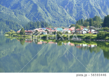 只見線と大志集落 56593446