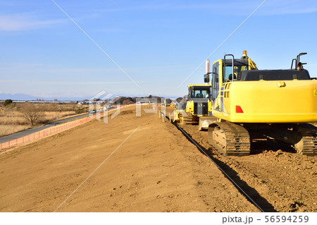 堤防工事現場 56594259