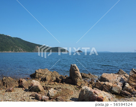相生湾坪根から見る金ヶ崎（万葉岬）　播磨灘 56594524