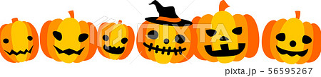 ハロウィン　かぼちゃ　おばけ　　六個 56595267