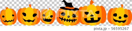 ハロウィン　かぼちゃ　おばけ　　六個 56595267