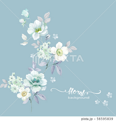 透明水彩 水彩画 花 56595839