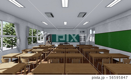 小学校 教室 人無し イラスト1 小学校 教室 人無し イラスト1 56595847