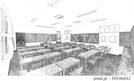 小学校 教室 人無し イラスト42 小学校 教室 人無し イラスト42 56596042