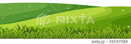 Landscape background with green grass on hills Landscape background with green grass on hills 56597089